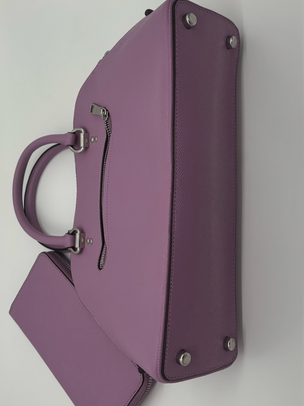 COACH Lavender Purple Dome Satchel with Matching Wallet - Picture 7 of 11